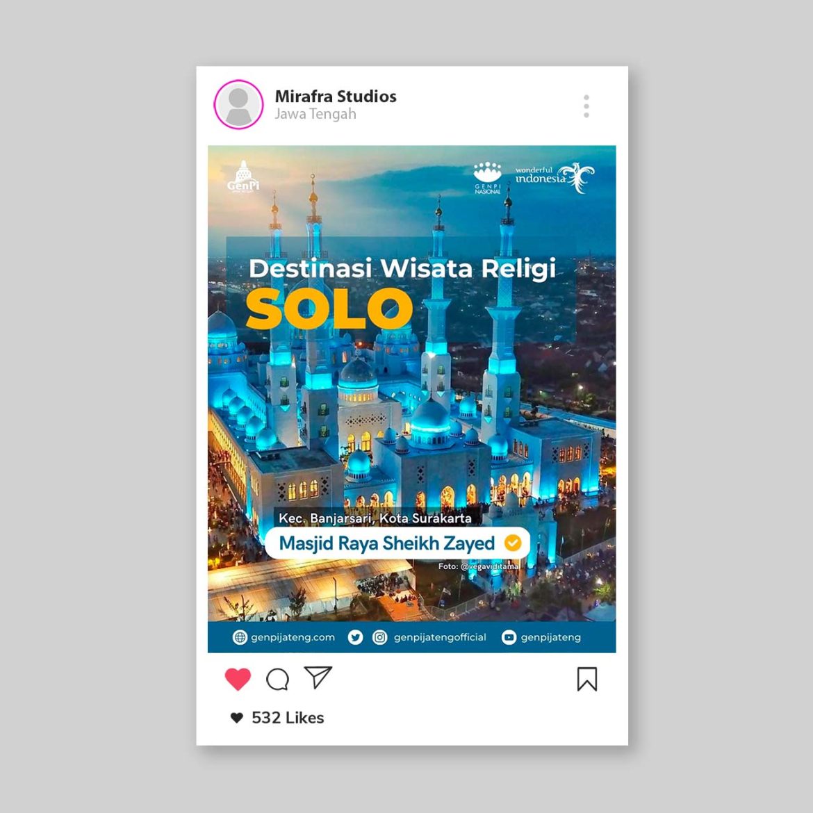 Template Canva Instagram Desain Destinasi Wisata Religi