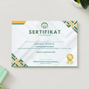 Template Sertifikat Pelatihan