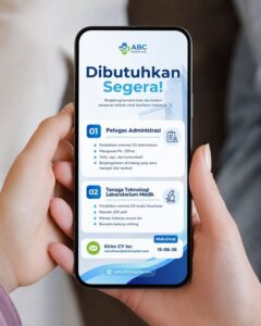 Jasa Desain Lowongan Kerja Minimalis Biru