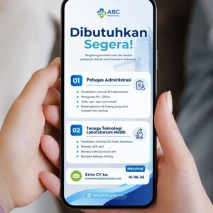 Jasa Desain Lowongan Kerja Minimalis Biru